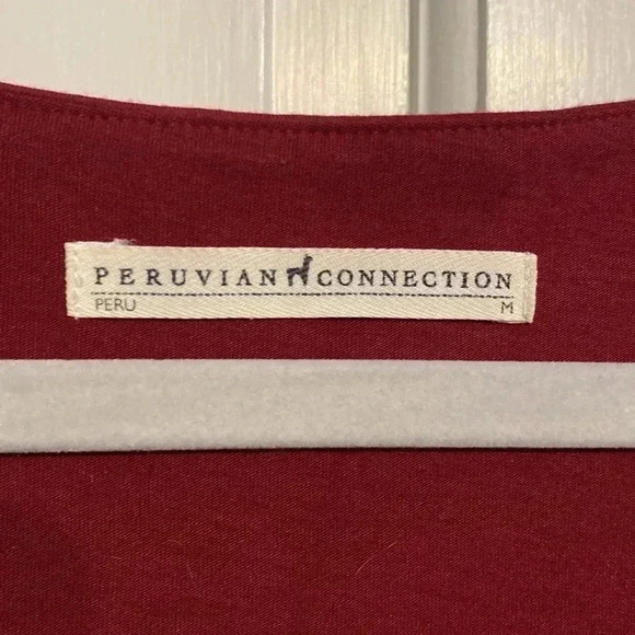 Peruvian Connection maxi dress - medium - red - great condition - draping - Picture 2 of 9